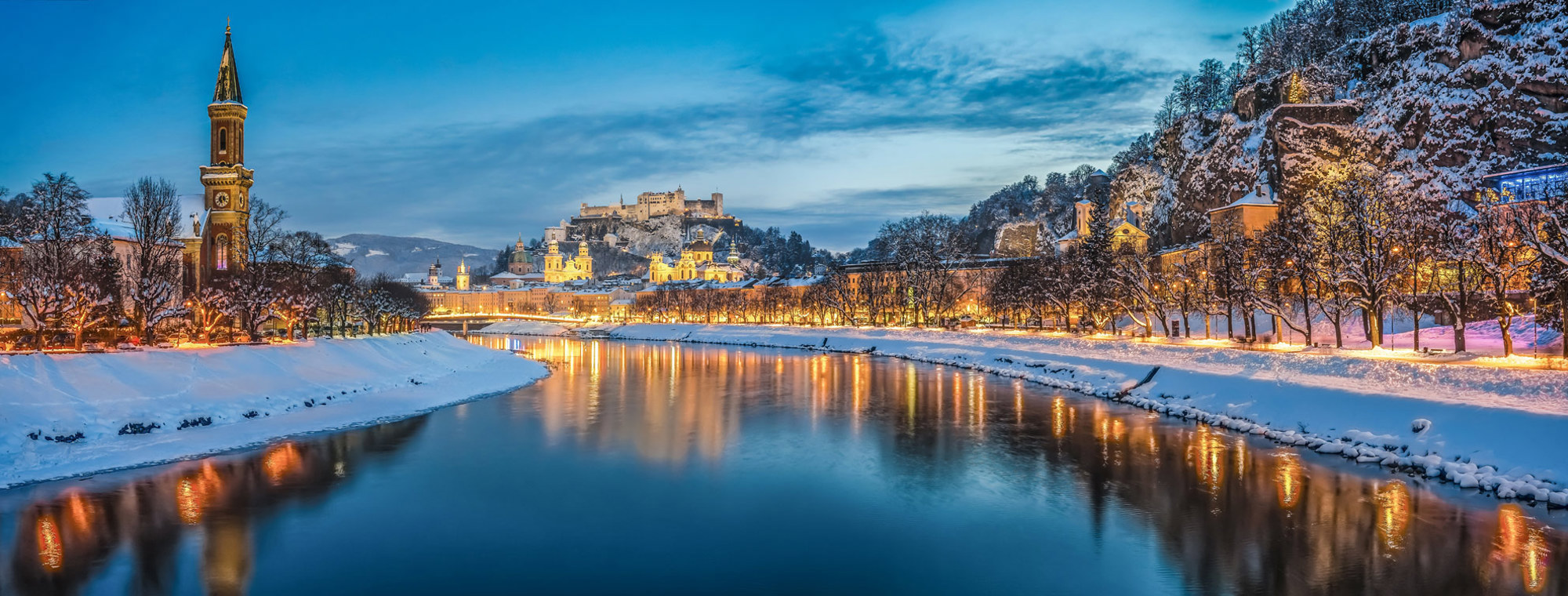 Austria Salzburg Winter Panoramic