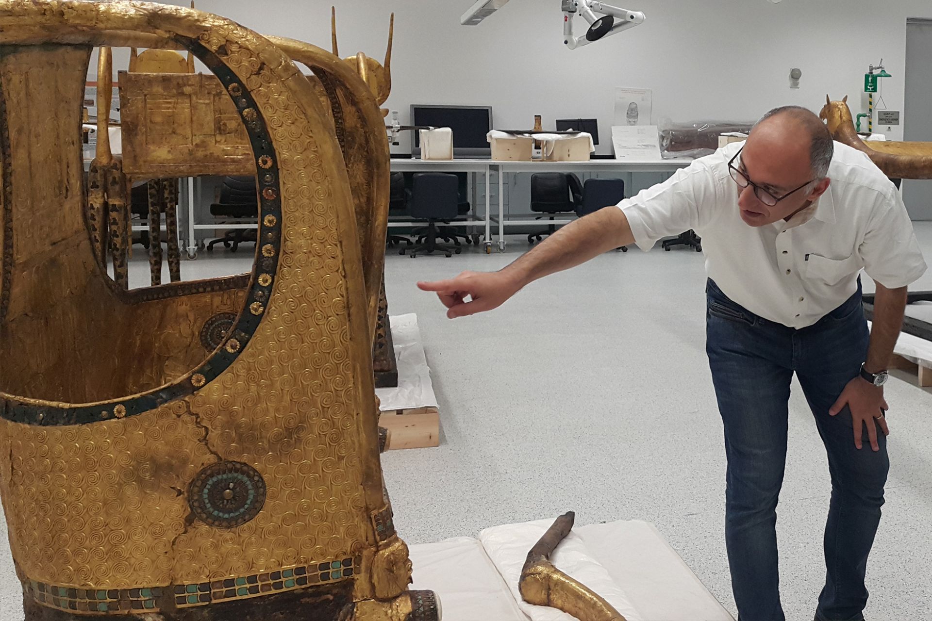 Egypt Gem Grand Museum Dr Tarek Sayed Tawfic Artifact Egyptian Archaeologist