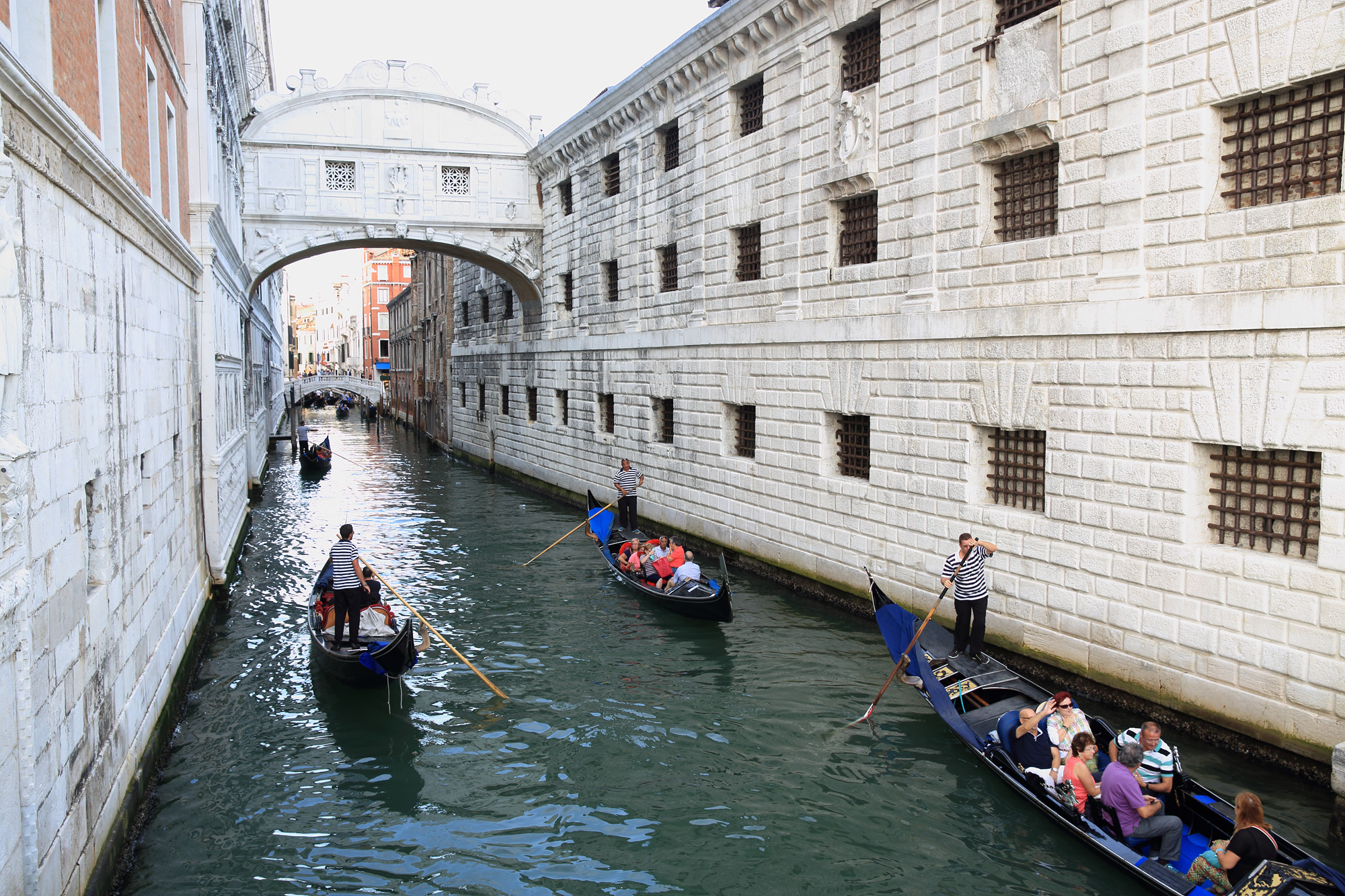 Italy Venice Bridge Of Sighs View From Gondola