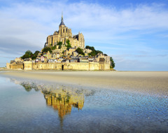 France Normandy Mont St Michel With Reflection Wide