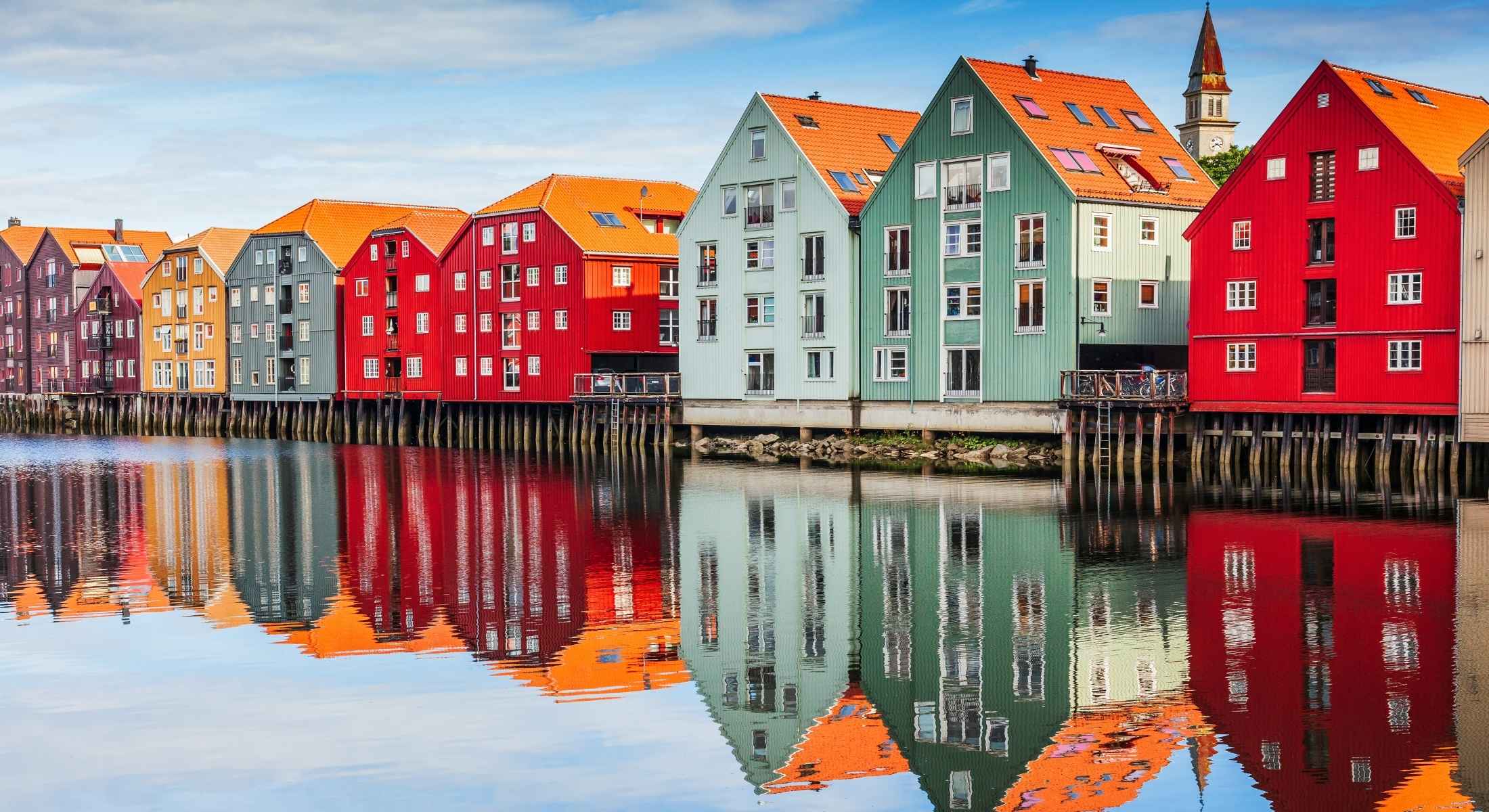 Scandinavia Summer Trips Houses Reflected