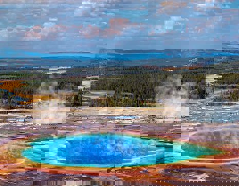 Usa Wyoming Yellowstone National Park Geyser