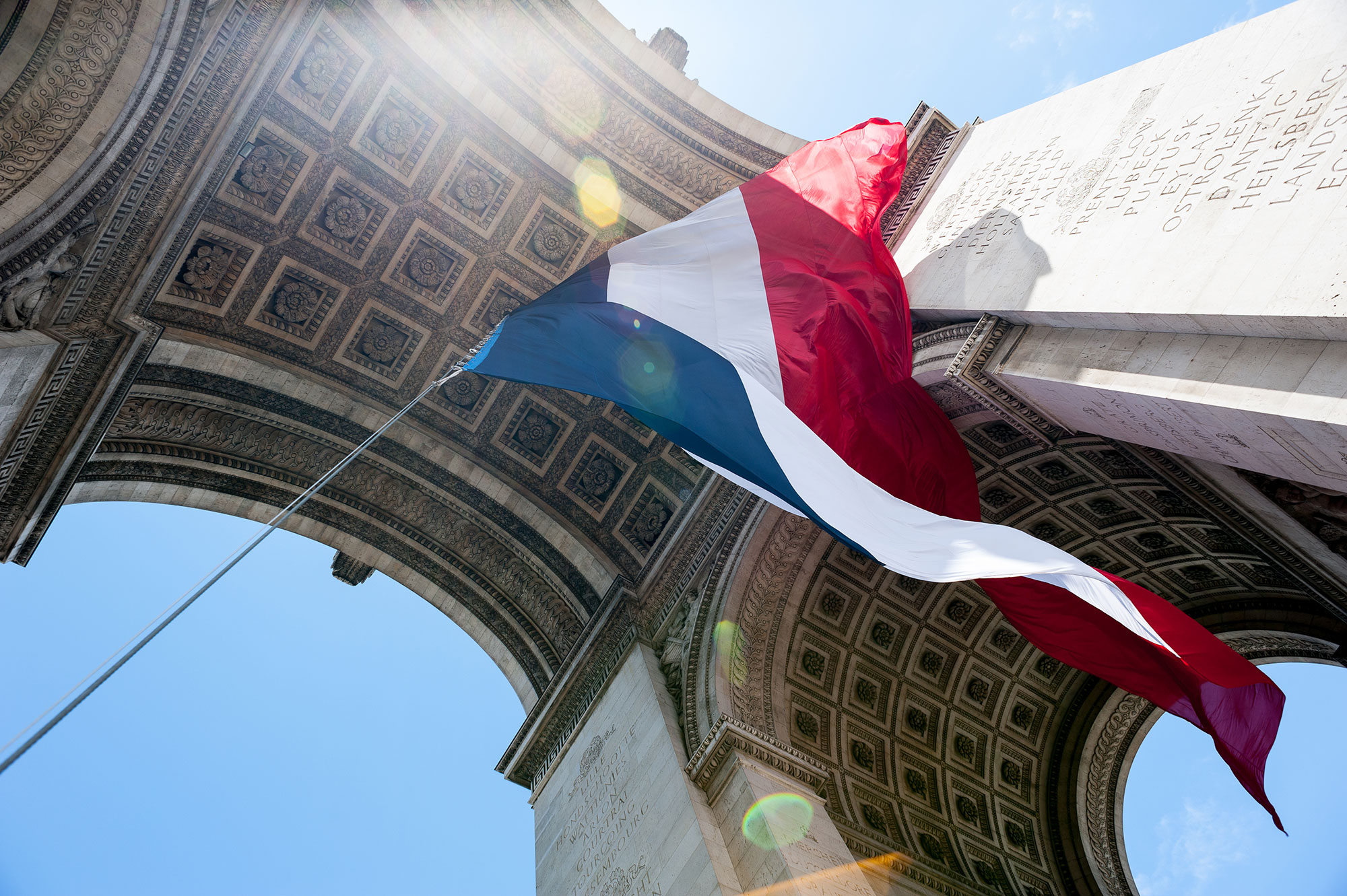 France Paris Arc Du Triumph French Flag