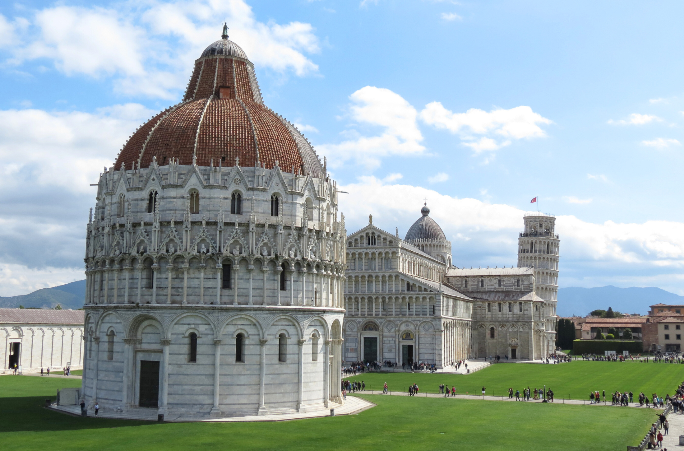 On a tour of Pisa, Italy at the Square of Miracles? Our advice, don't miss a photo of the unique Baptistery of St. John, or Battistero Di San Giovanni.