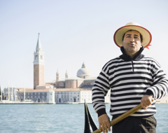Italy Venice Gondolier Gondola Canal Sing Expert Web Only Image