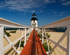 Usa Massachusetts Cape Cod Lighthouse Beach Ocean