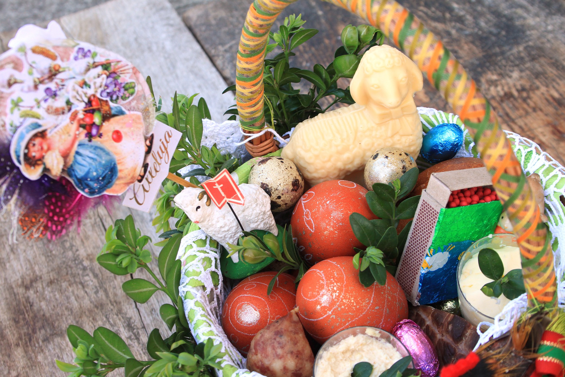 Expert Russia Easter Basket Food Chocolate Lamb