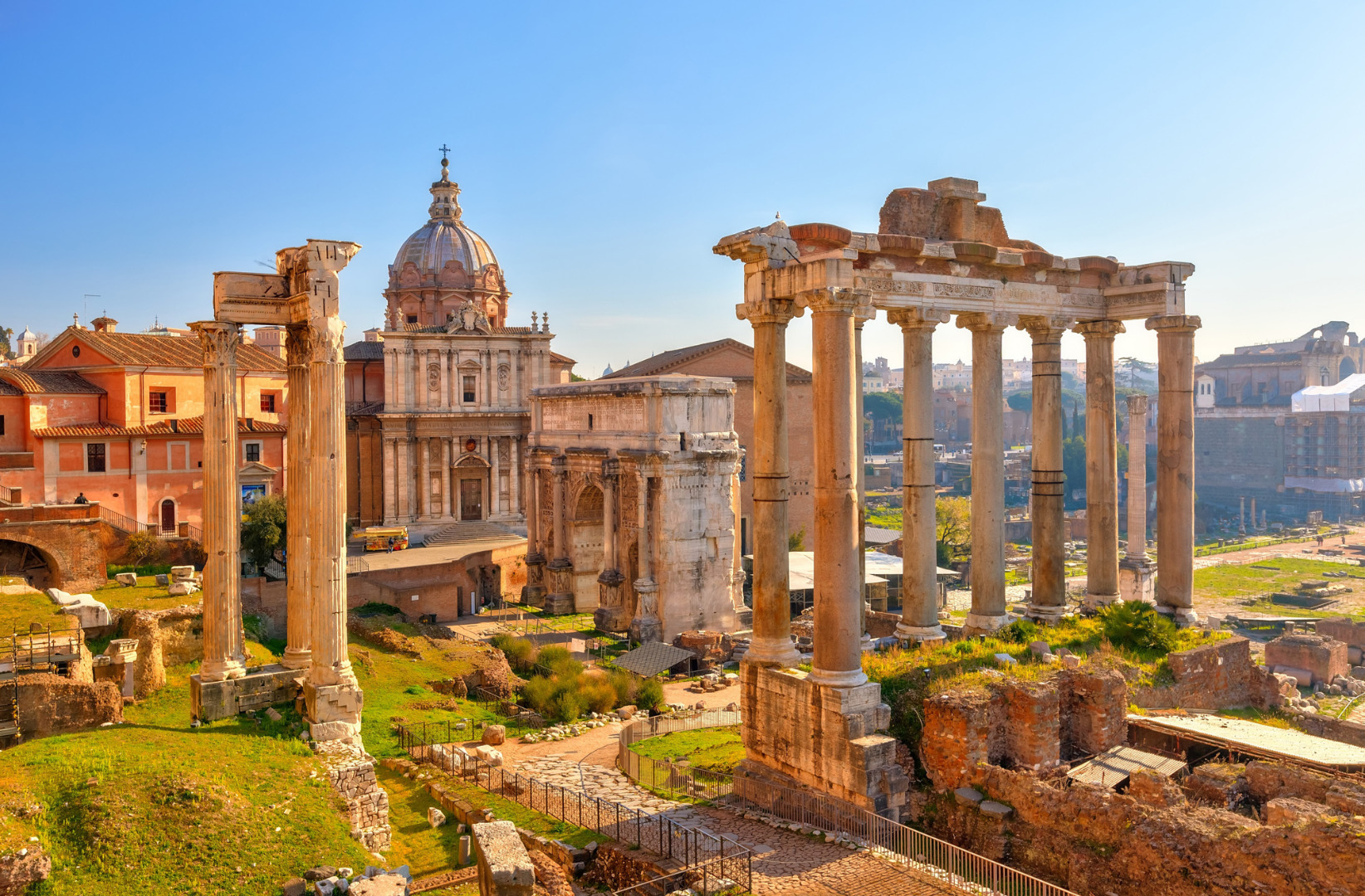 Italy Rome Roman Forum Sunshine