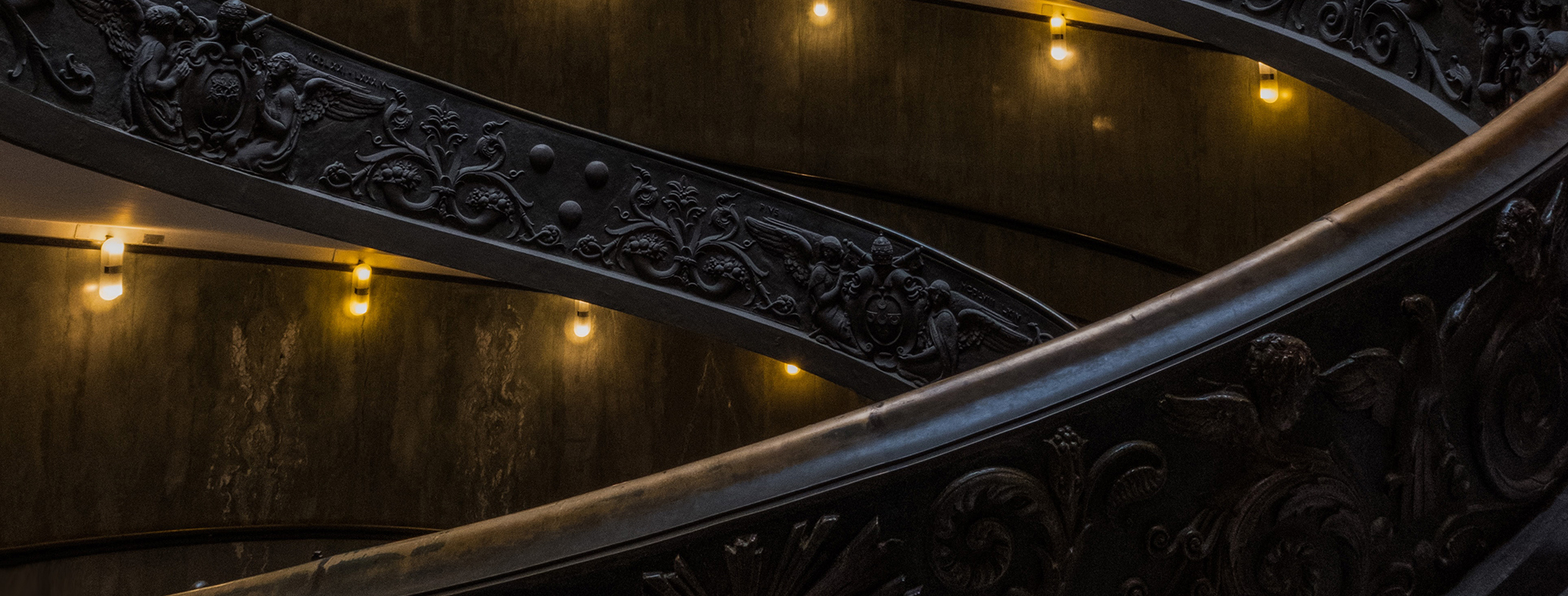 Italy Vatican City Bramante Stairs Spiral Pope Papel Lights