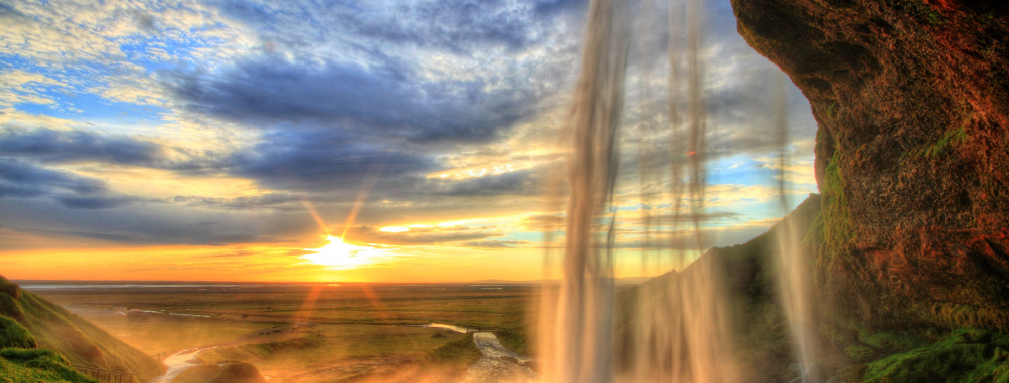 Iceland Seljialandfoss Waterfall