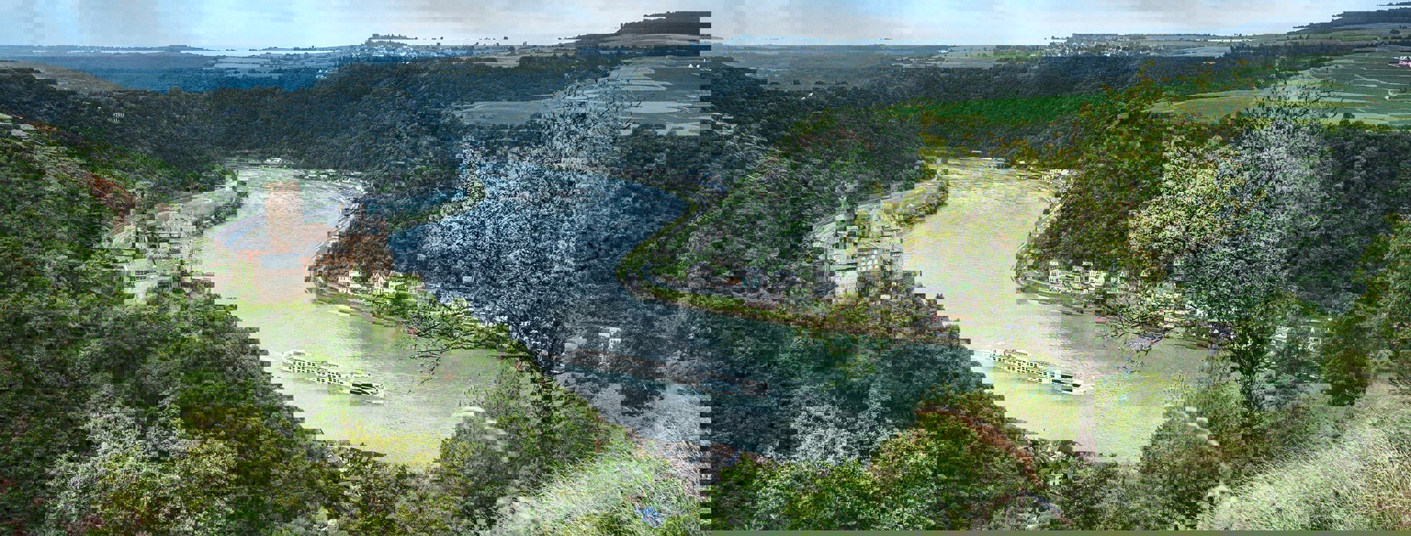 Ship Ss Maria Thersa Along The Rhine River Germany