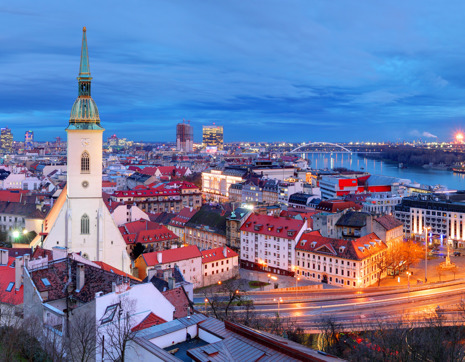 Slovakia Bratislava City At Ngiht