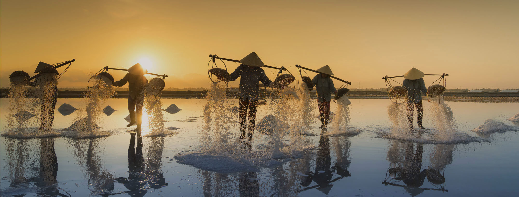 Vietnam Tours Salt Harvesting