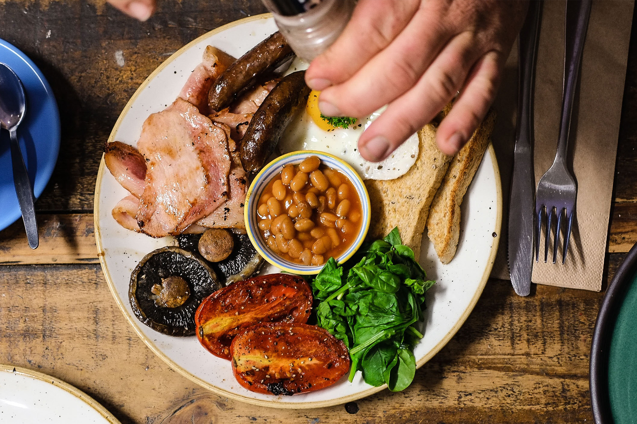 Expert Food Breakfast Irish Breakfast Black Pudding Eggs Tomatoes Eat Beans Pepper