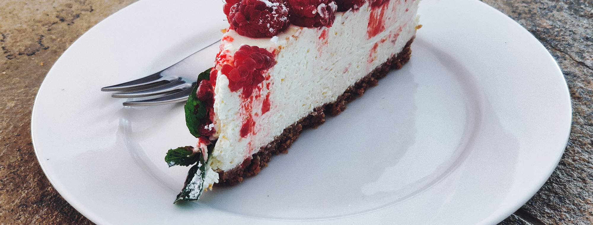 Recipe Expert Cheesecake Plate Mint Raspberry