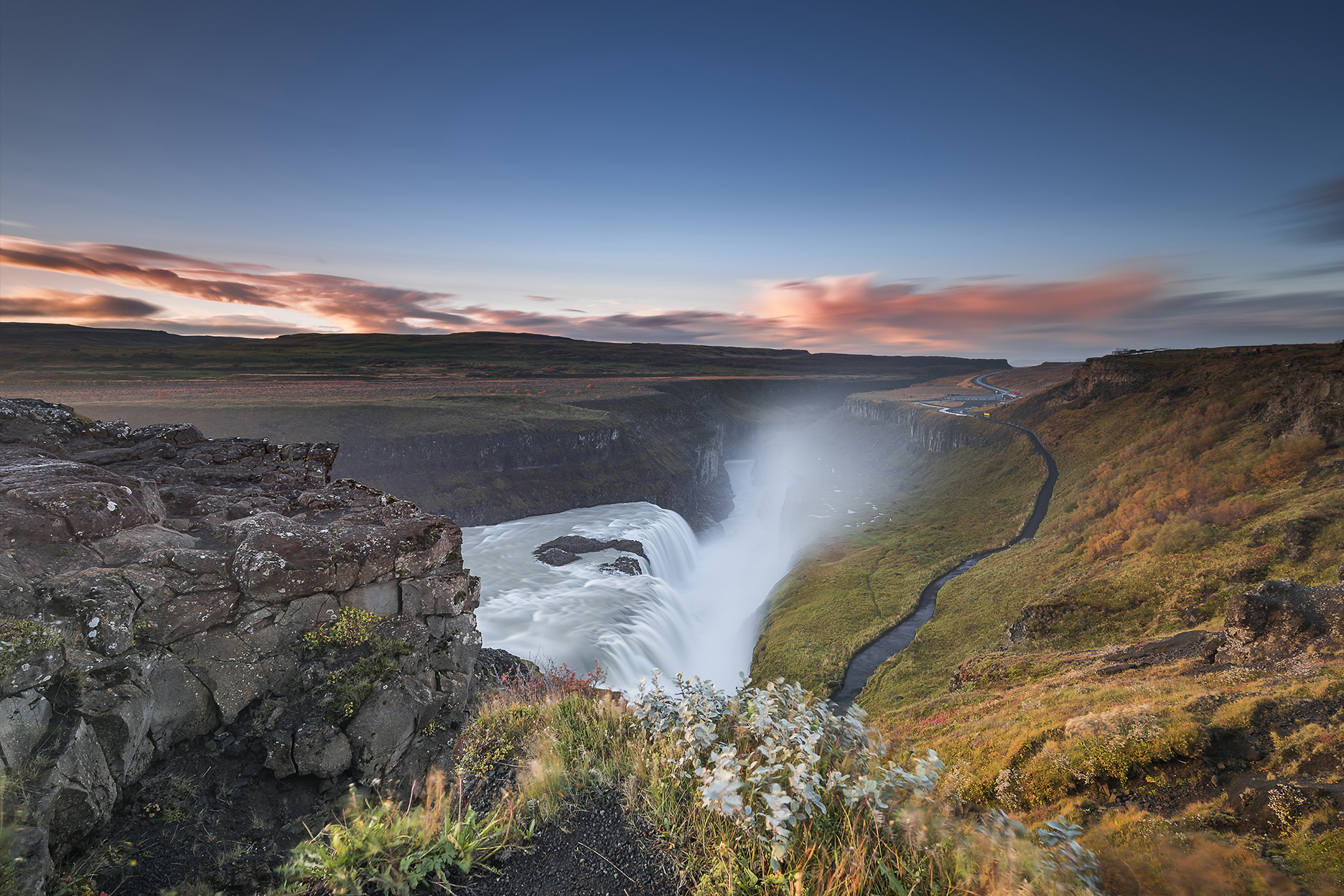 Iceland Gullfoss Waterfall Canyon Of Ölfusá River Southwest Sunrise Expert Travel Adivice Glaciers Gysers Waterfalls