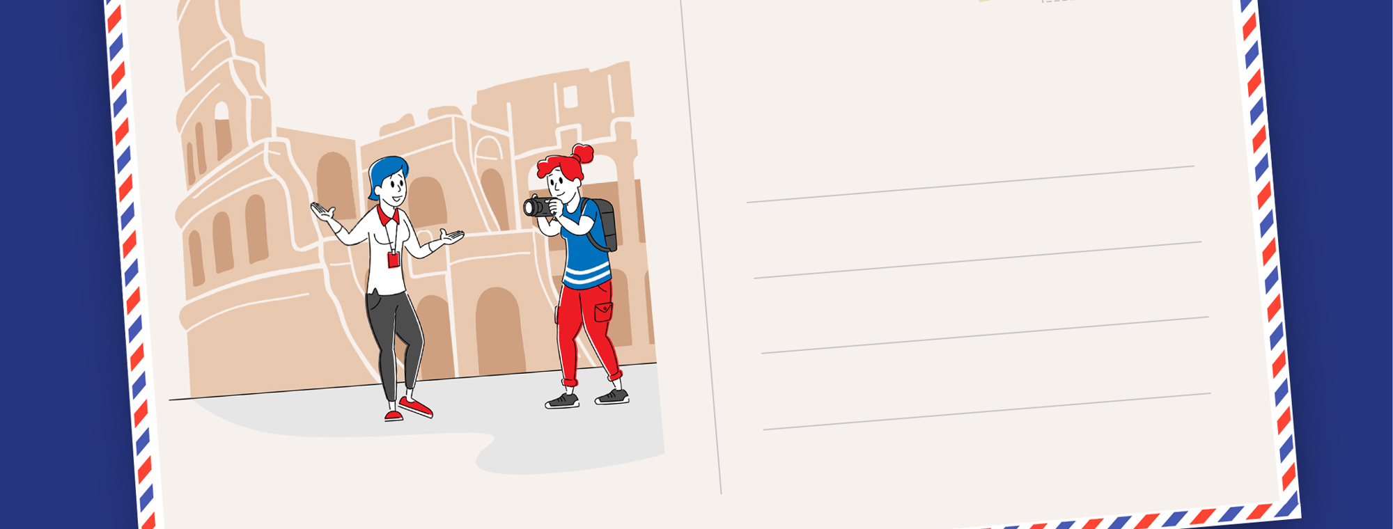 Graphic Get Save Plan For Travel Postcard Hero Color LP