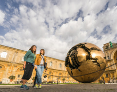 Italy Rome Vatican Courtyard Two People With Ball Iv
