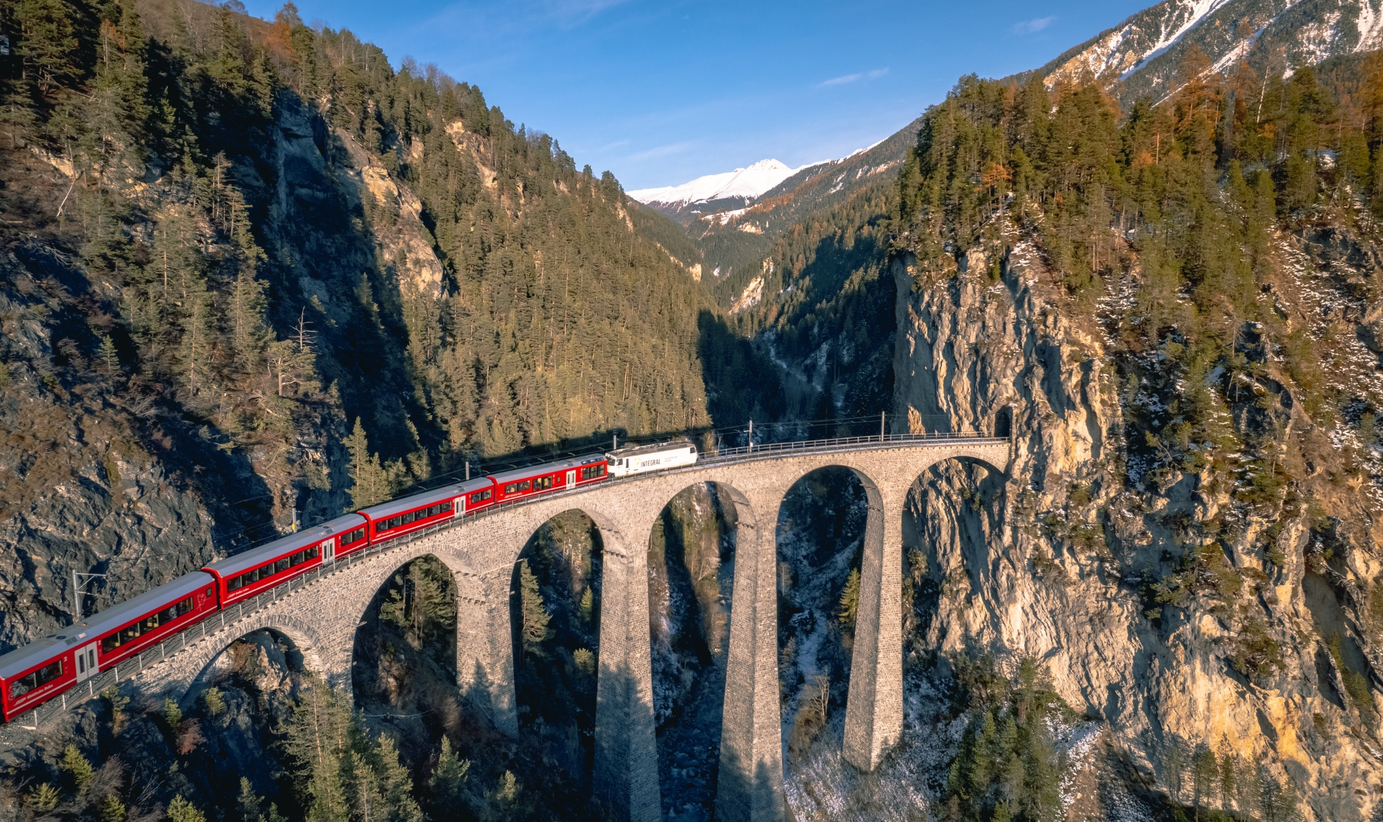 Switzerland Glacier Express Railway Train Swiss Alps
