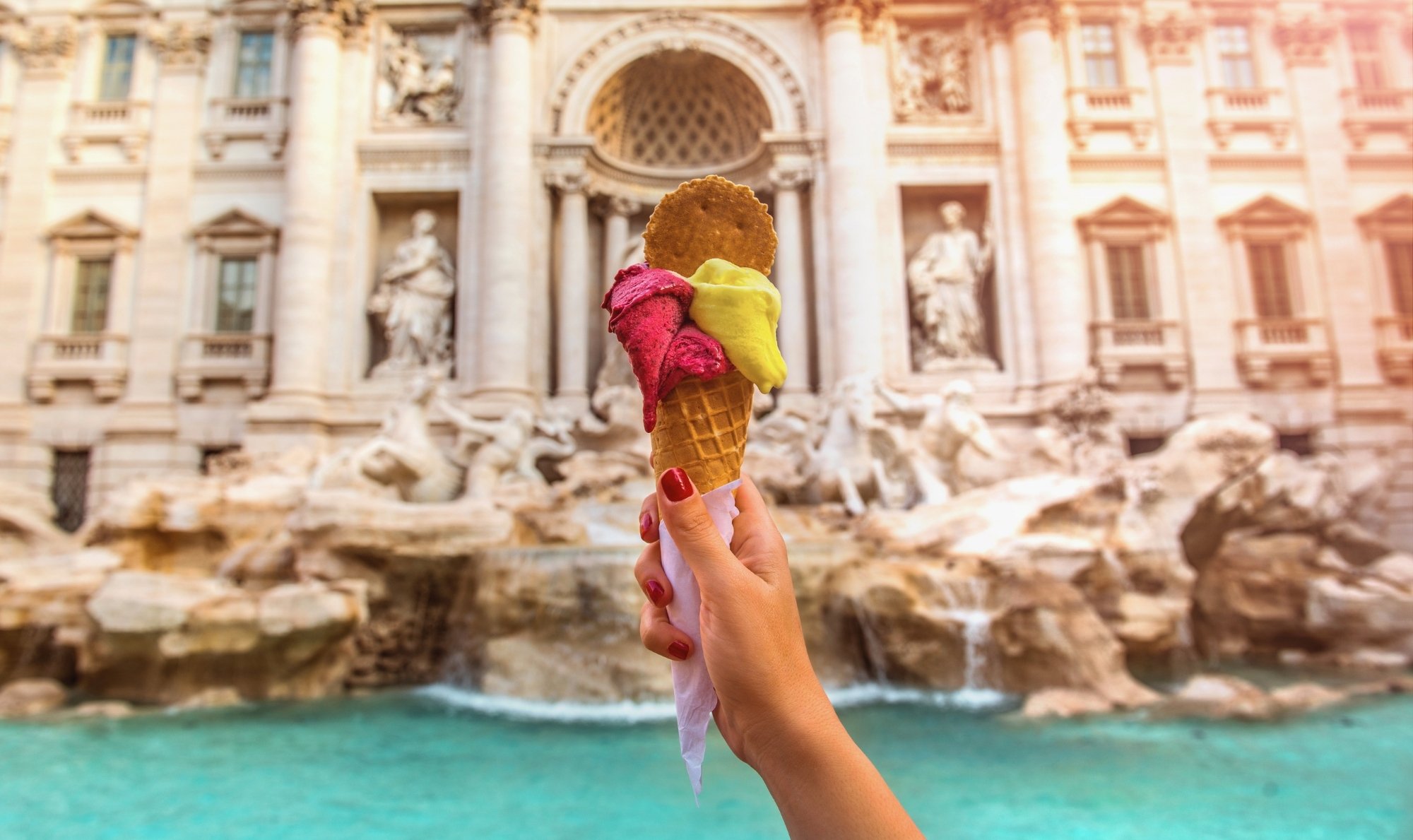 Italy Rome Gelato Trevi Fountain Ice Cream Cone European Desserts Travelers Must Try Guided Tours Expert Advice