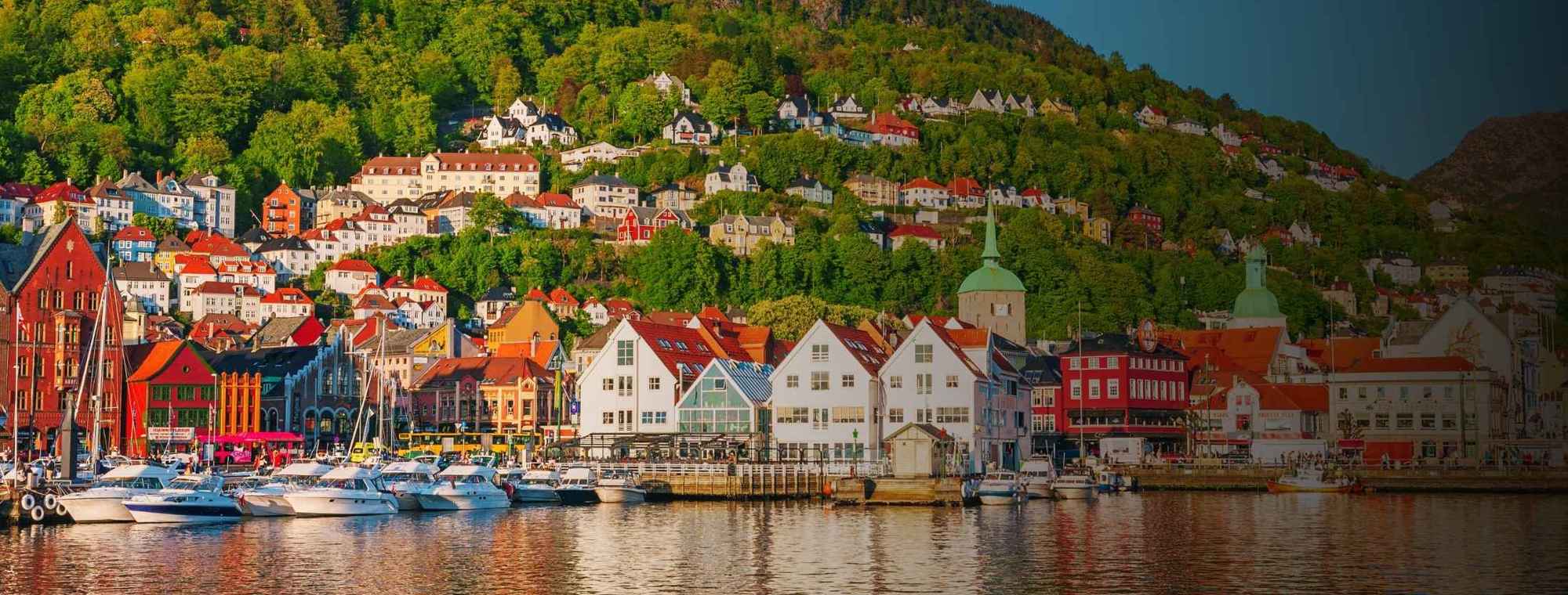 Norway Scandinavia Summer Trips Harbor Hill Reflected Overlay Tinted