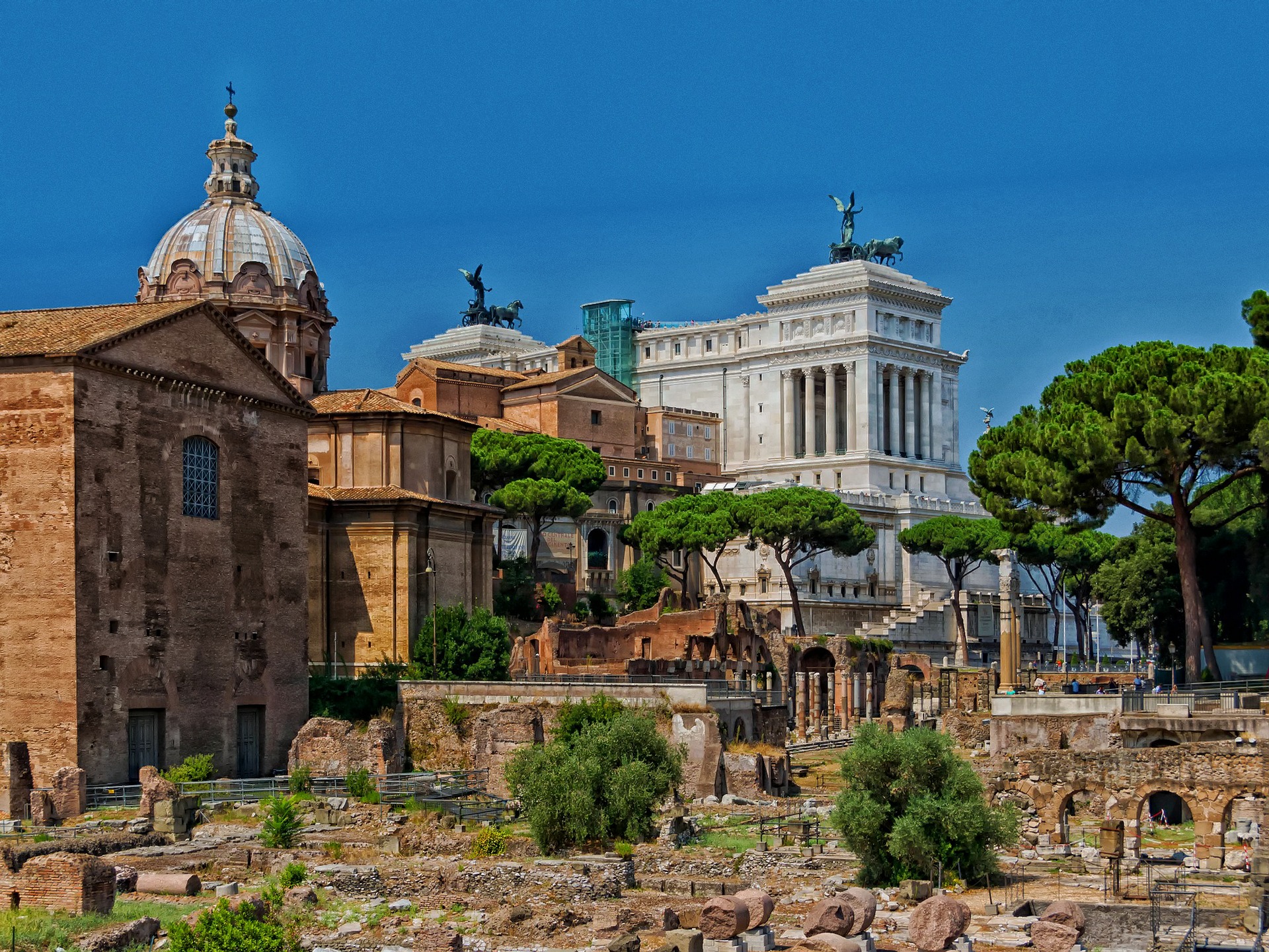 Italy Rome Forum Ruins Landmark Senate