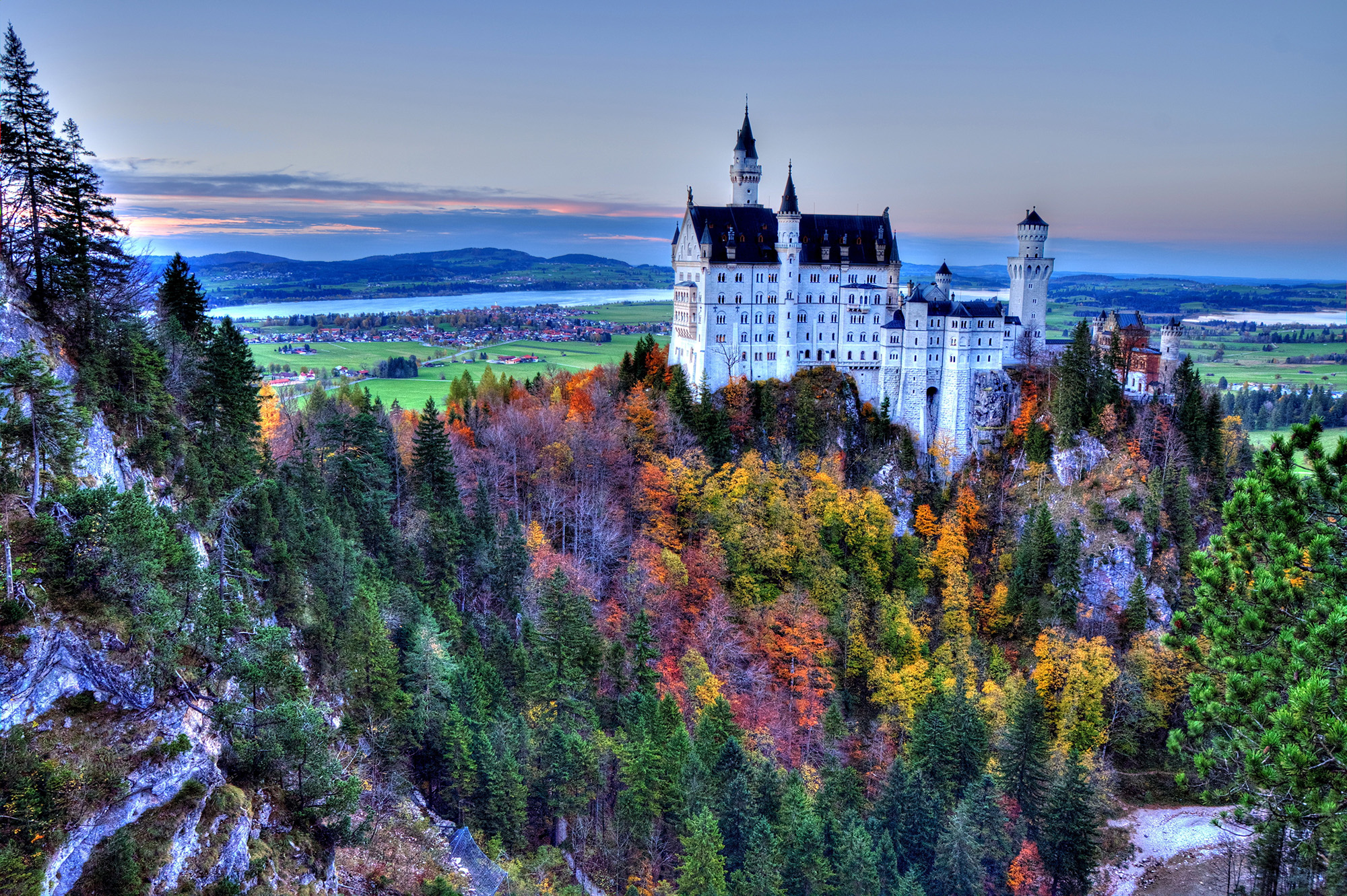Germany Neuschwanstein Castle In The Fall 2
