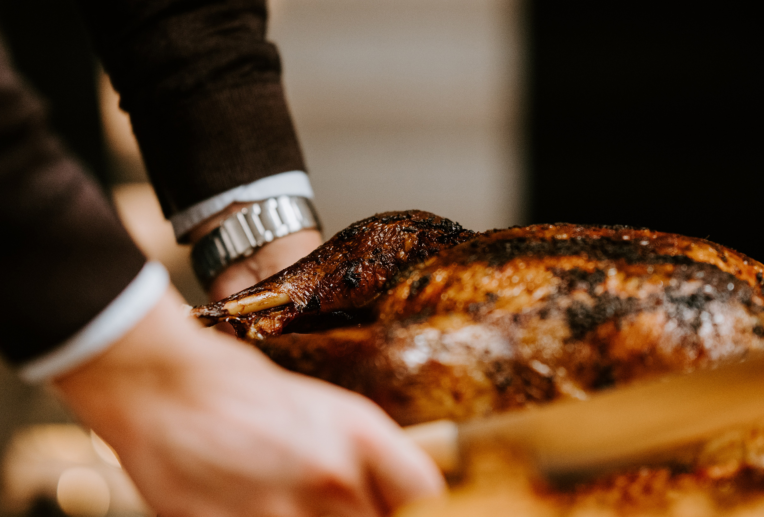 Expert Food Thanksgiving Turkey Hands Serve